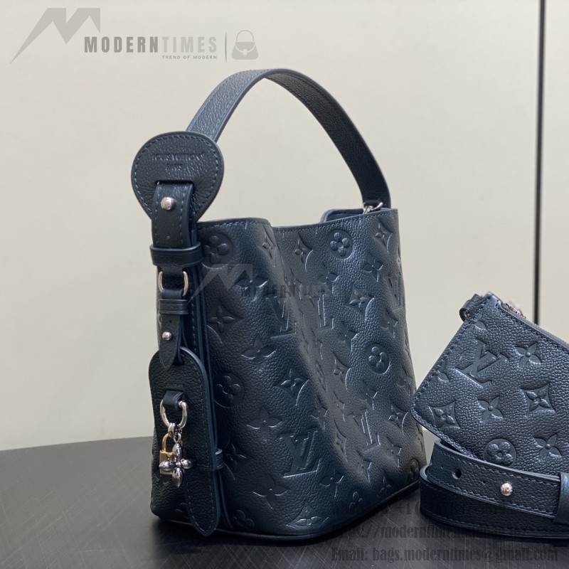 Louis Vuitton M26430 Pearl Blue All in BB Bucket Bag Front View