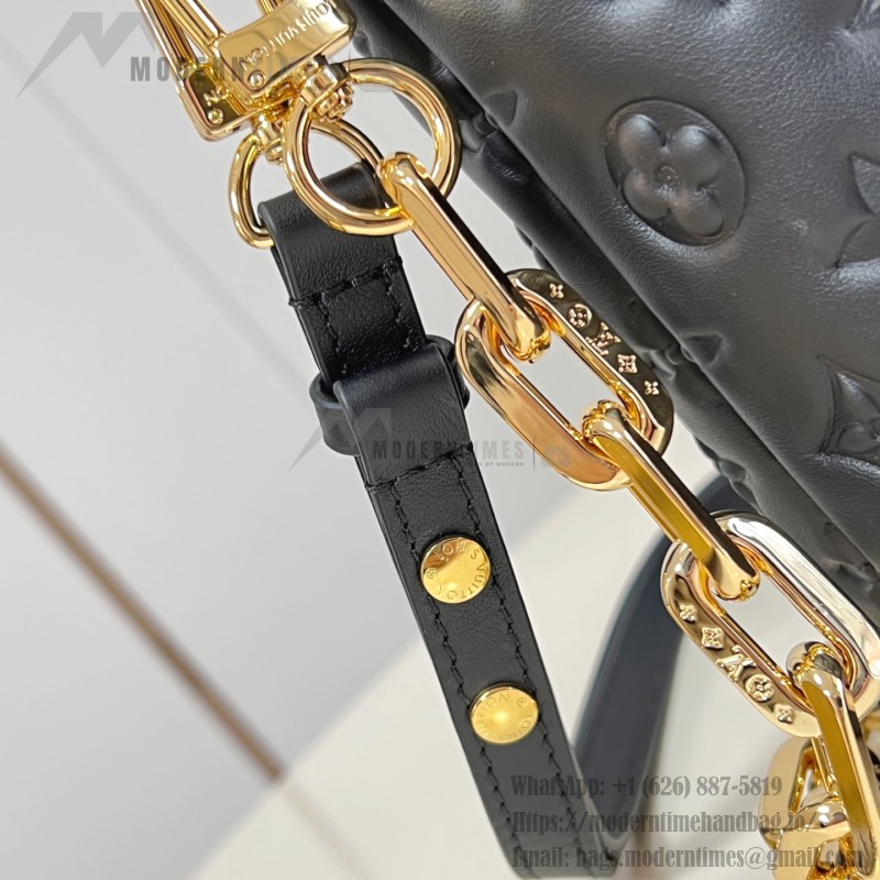 Louis Vuitton M26216 Black & M26530 Pink Coussin Bucket Bag Front View