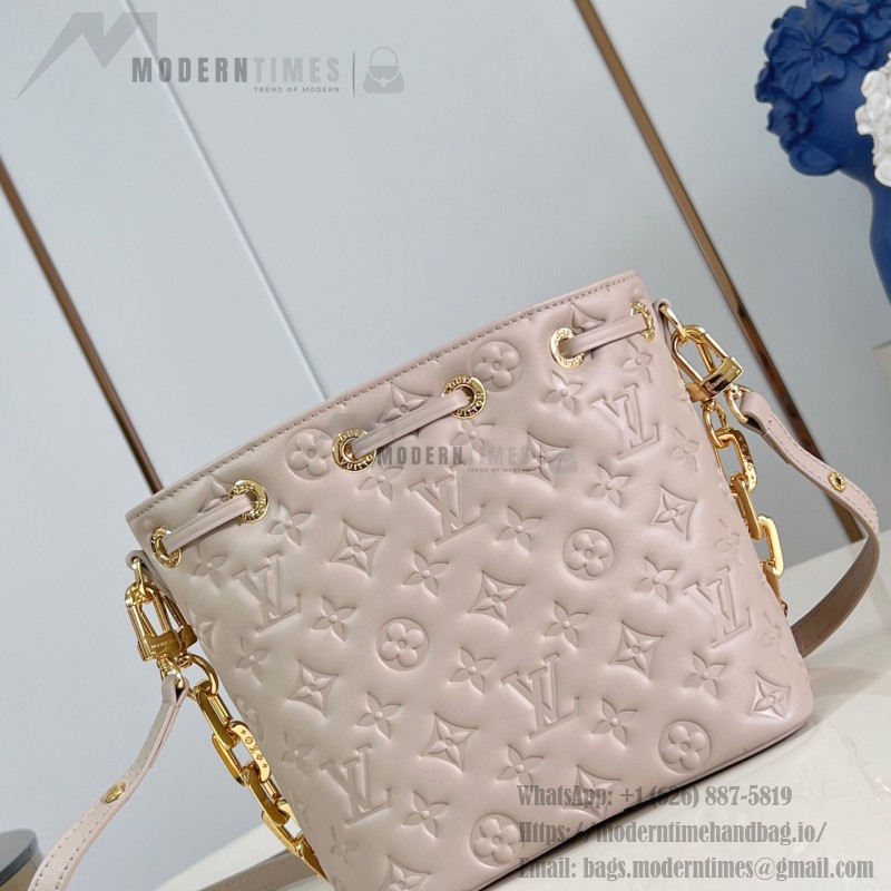 Louis Vuitton M26216 Black & M26530 Pink Coussin Bucket Bag Front View