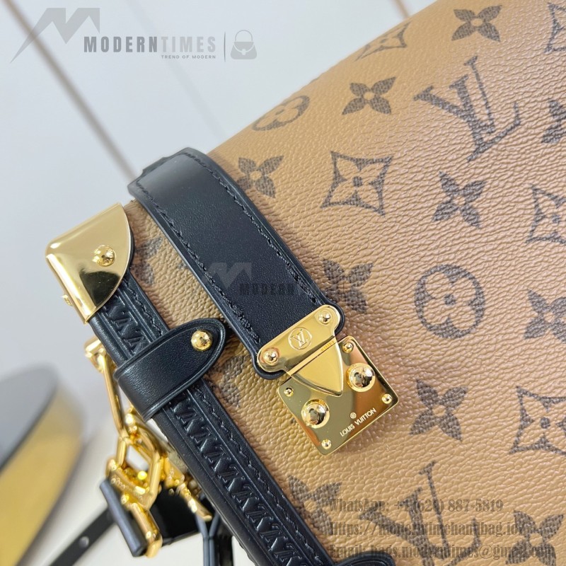 Louis Vuitton Side Trunk Small Handbag Monogram Reverse Canvas