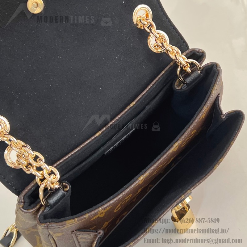 Louis Vuitton Saint Germain BB Handbag with Monogram Canvas and Gold Chain