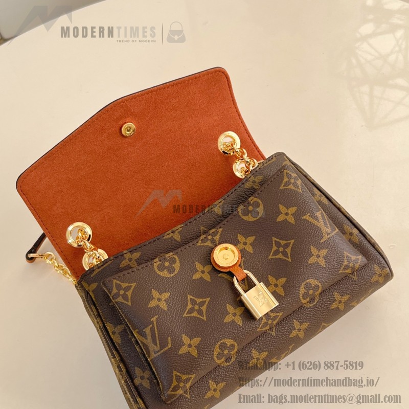 Louis Vuitton Saint Germain BB Handbag with Monogram Canvas and Gold Chain