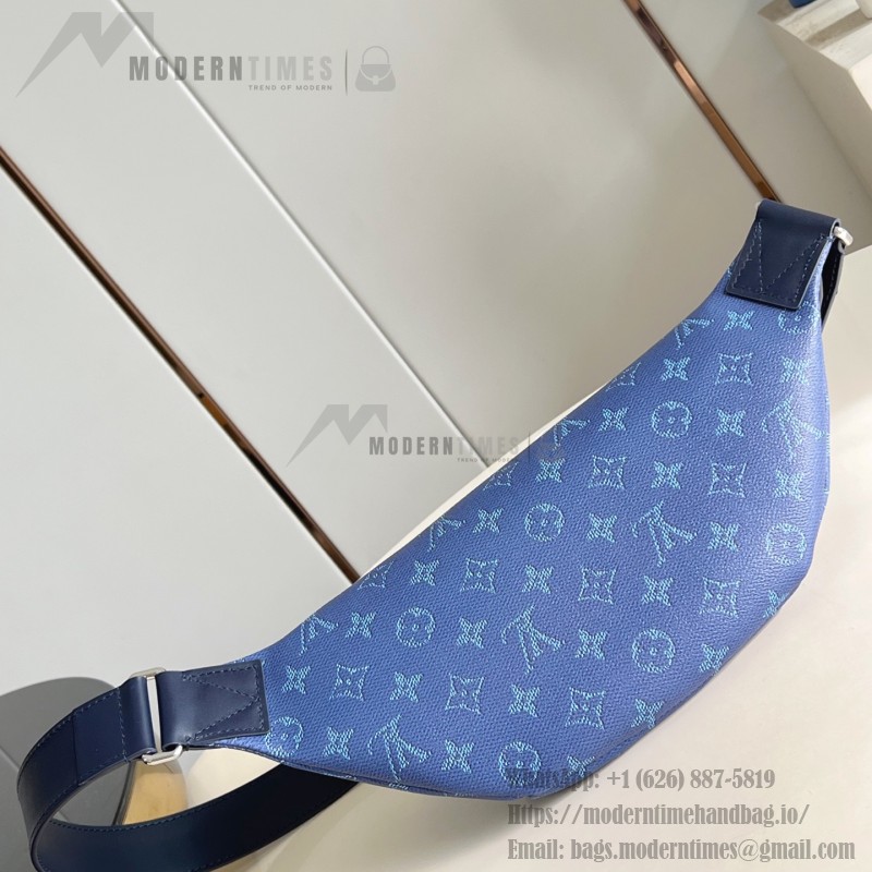 Louis Vuitton Rush Waist Bag M27152 Monogram Heritage White Blue