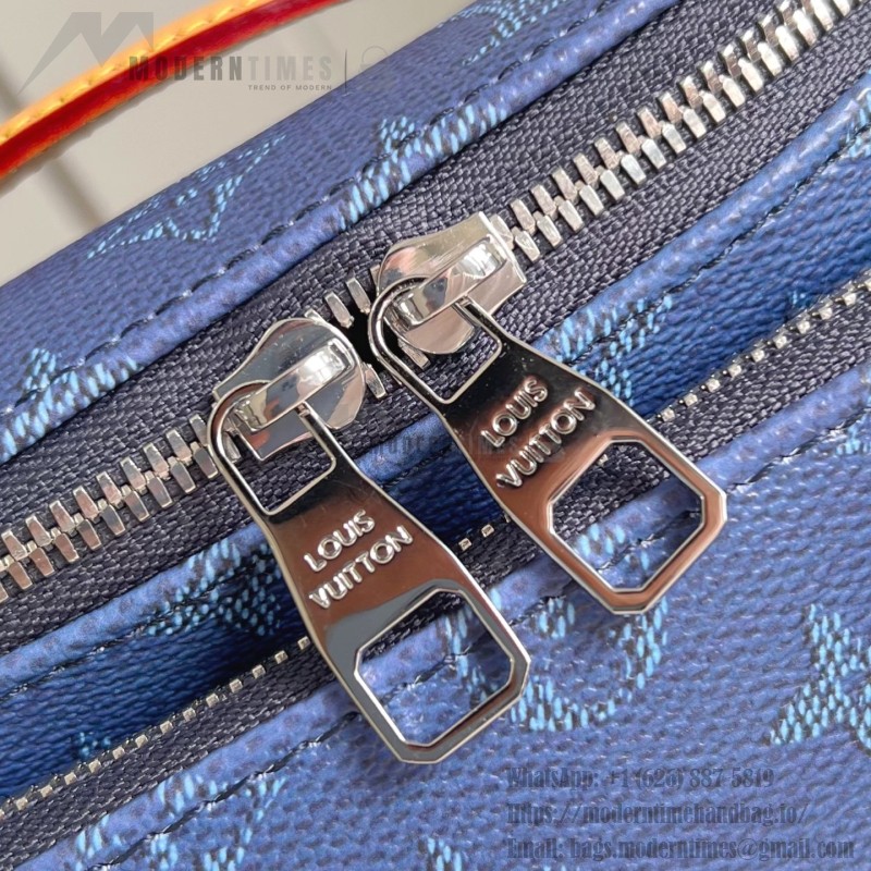 Louis Vuitton Rush Waist Bag M27152 Monogram Heritage White Blue