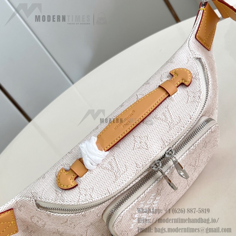 Louis Vuitton Rush Waist Bag M27152 Monogram Heritage White Blue