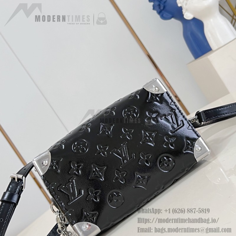 Louis Vuitton Speedy Trunk 20 Handbag in Monogram Saga Rock Style with Leather Details