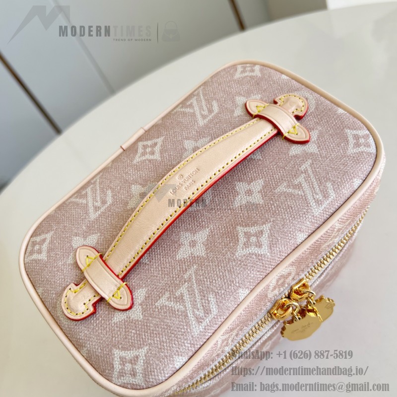 Louis Vuitton Nice Mini Cosmetic Pouch in Meowgram Canvas with Cat-shaped Zipper Pull