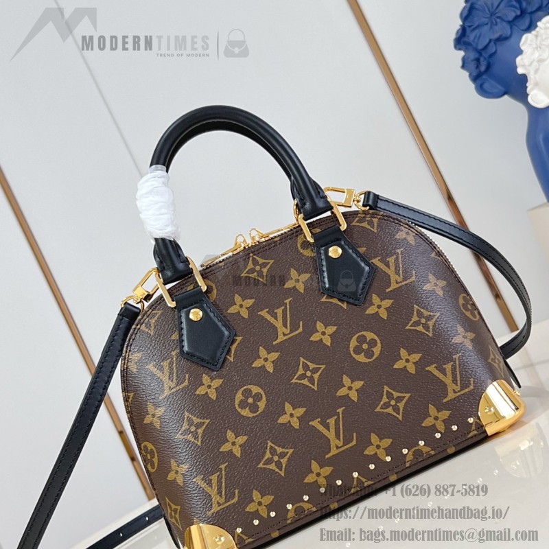 Louis Vuitton Alma BB Bag Monogram Canvas with Leather Trimmings and Metallic Corners