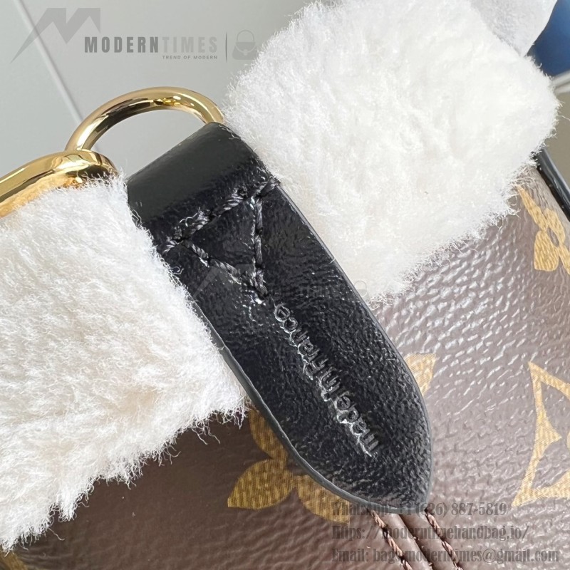 Louis Vuitton Neverfull Bandoulière Inside Out BB Handbag - Monogram Canvas with Wool Leather