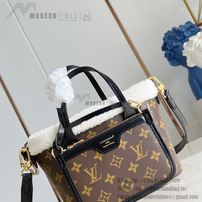 Louis Vuitton Neverfull Bandoulière Inside Out BB Handbag - Monogram Canvas with Wool Leather