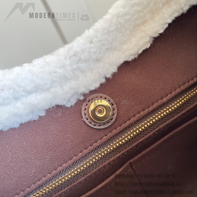 Louis Vuitton LV Ski CarryAll Small Handbag - Chocolate Suede Calf Leather
