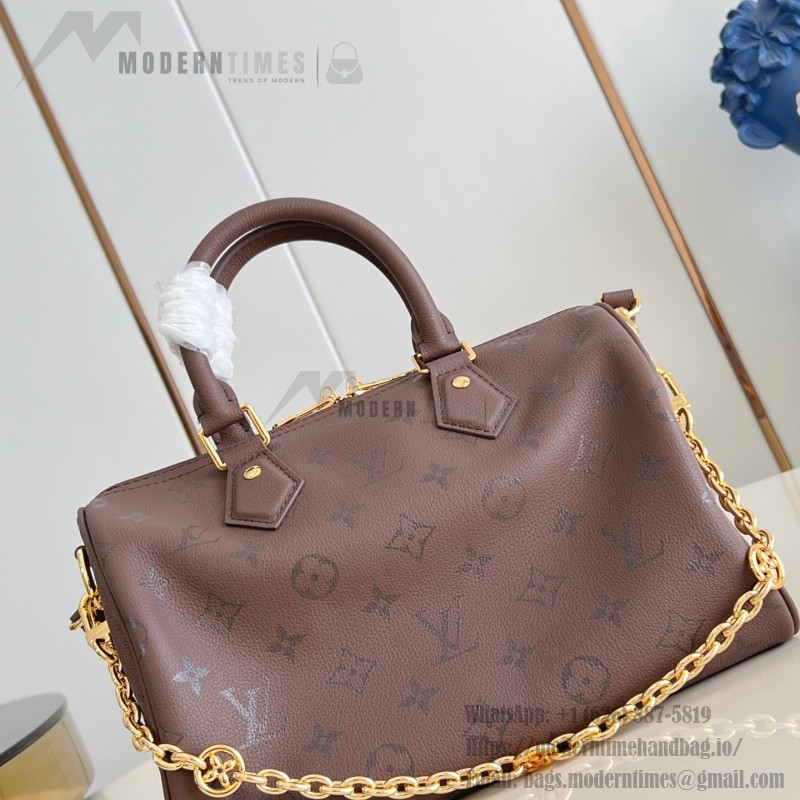 Louis Vuitton Speedy Bandoulière 25 Handbag – Monogram Floral Chain Strap