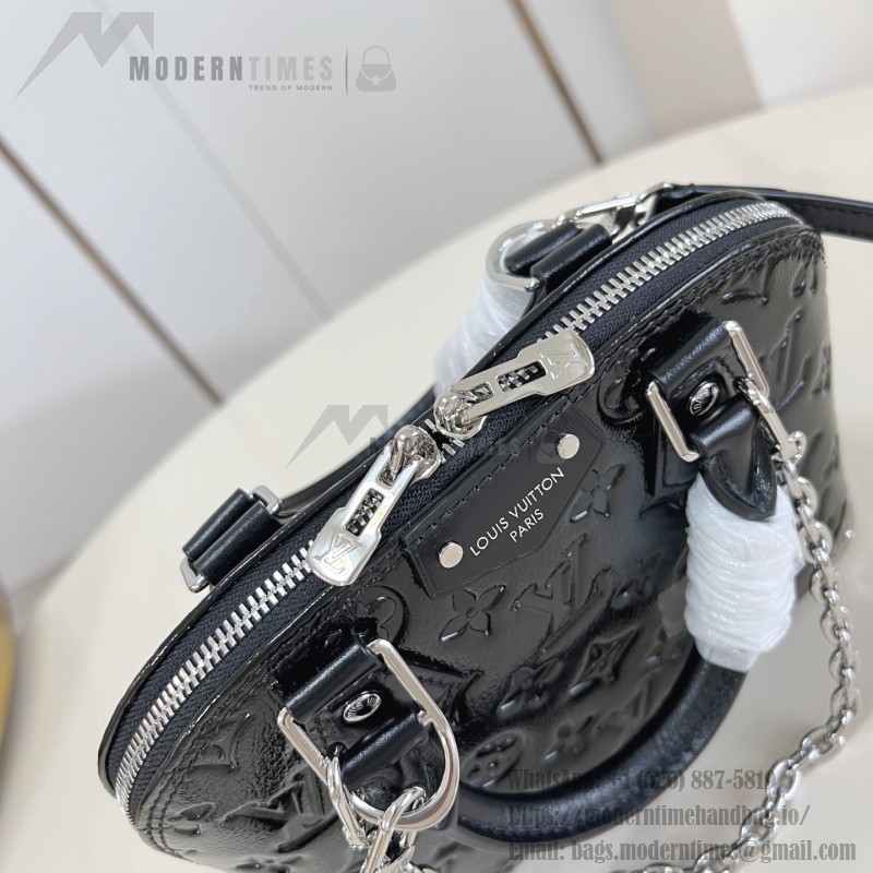 Louis Vuitton Alma BB M27812 Monogram Saga Bag with Chunky Chain and S-lock