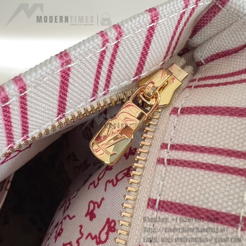 Louis Vuitton Carry It M15121 Cotton Canvas Bag with Hand-Drawn LV Label and Cat-Print Lining