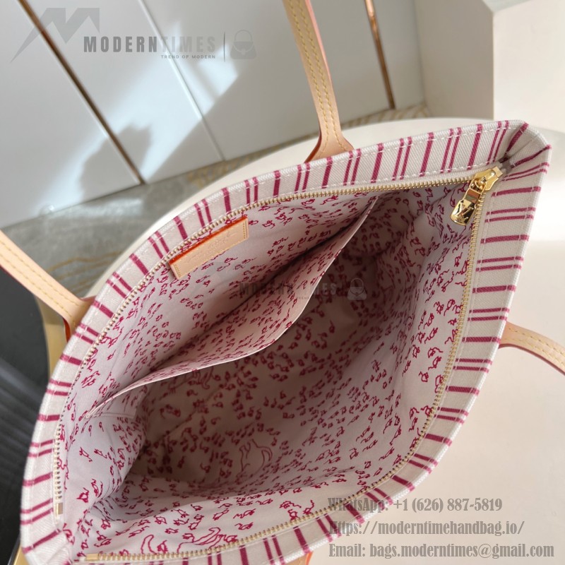 Louis Vuitton Carry It M15121 Cotton Canvas Bag with Hand-Drawn LV Label and Cat-Print Lining