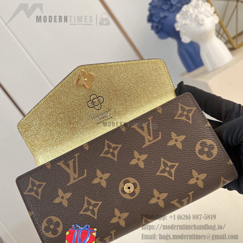 Louis Vuitton Vivienne Winter Holiday Sarah Wallet with Vivienne Button