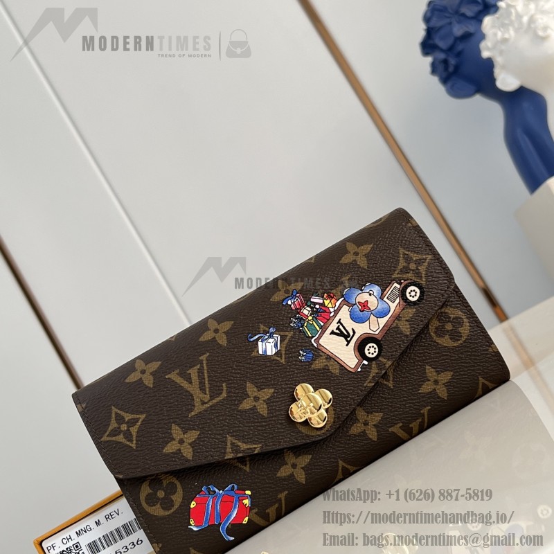 Louis Vuitton Vivienne Winter Holiday Sarah Wallet with Vivienne Button