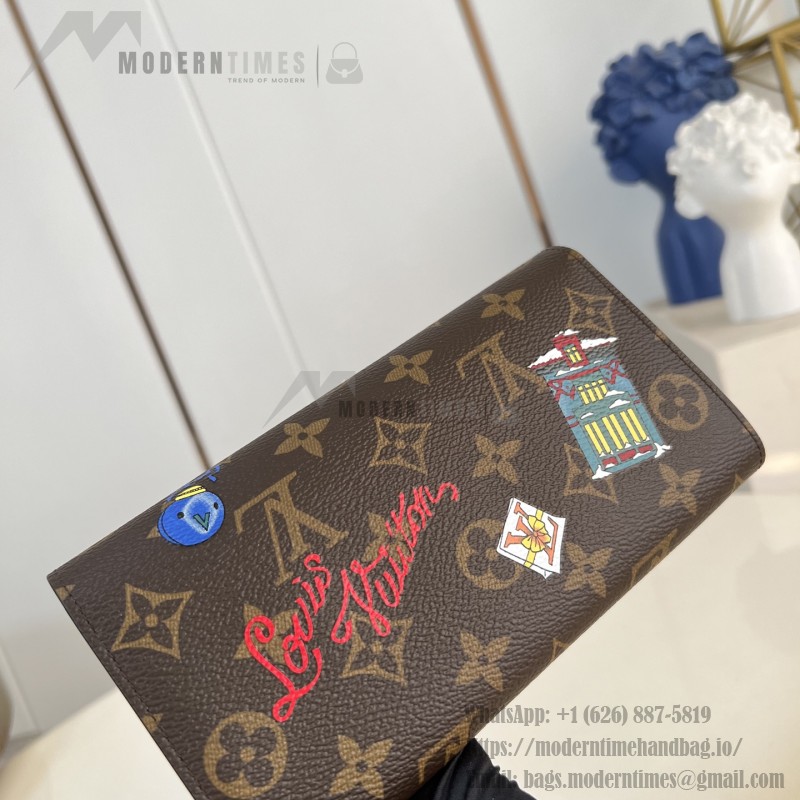 Louis Vuitton Vivienne Winter Holiday Sarah Wallet with Vivienne Button