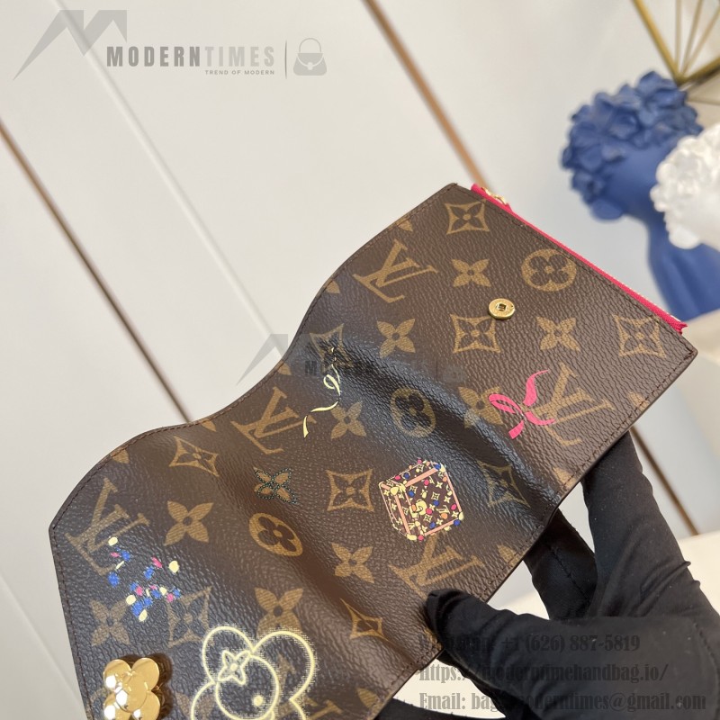 Louis Vuitton Vivienne Winter Holiday Sarah Wallet with Vivienne Button