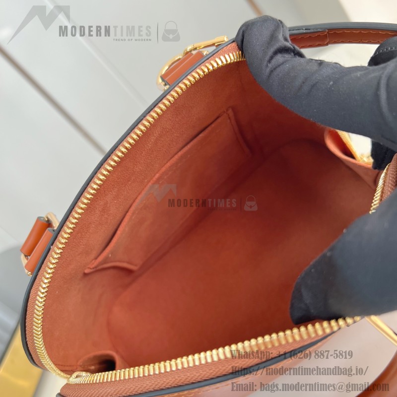 Louis Vuitton Alma BB Epi Leather Handbag with Monogram Jacquard Strap