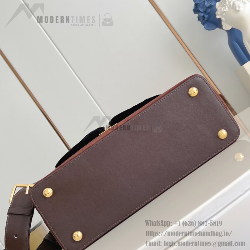 Louis Vuitton Cozygram Capucines MM Soupe Ski Edition Suede Handbag