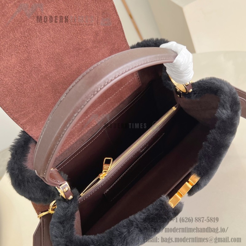 Louis Vuitton Cozygram Capucines MM Soupe Ski Edition Suede Handbag