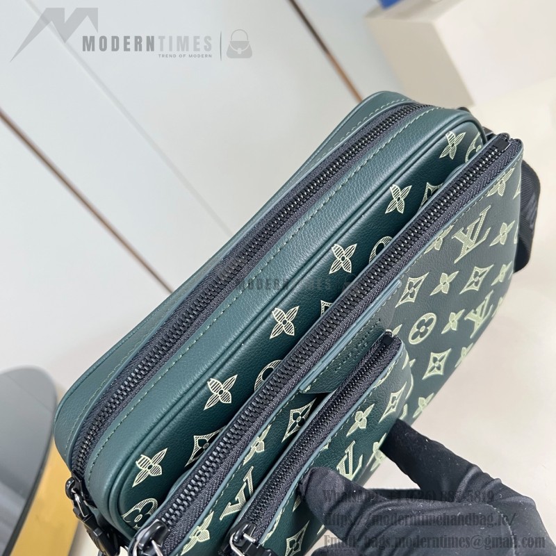 Louis Vuitton Trio Messenger Bag with Monogram Shadow Embossed Calf Leather