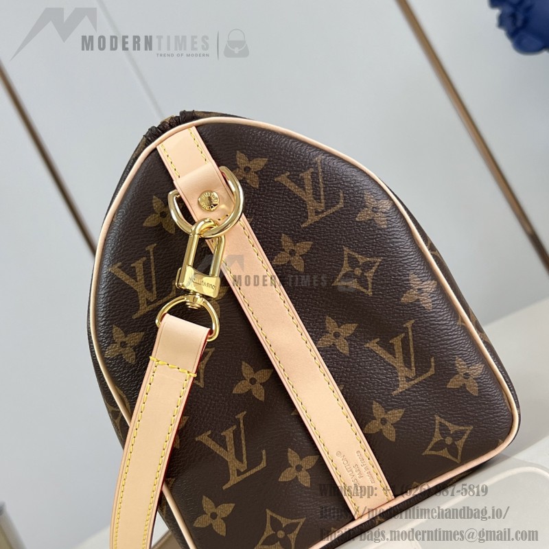 Louis Vuitton Speedy Bandoulière 25 Handbag with Monogram Canvas and Leather Handle