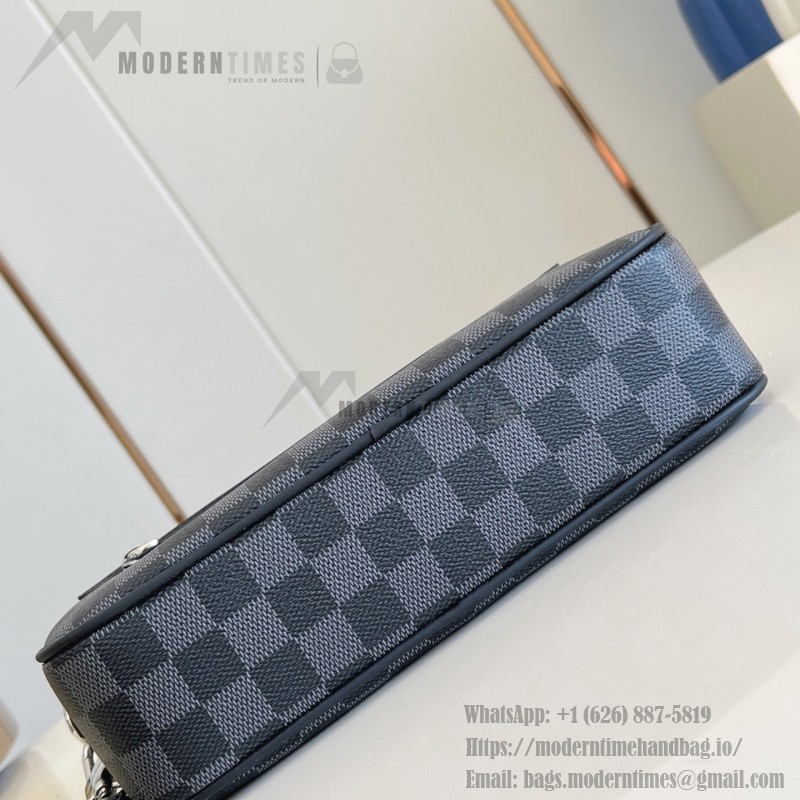Louis Vuitton Pochette Kasai Storage Pouch with Damier Graphite Canvas and Zip Pocket