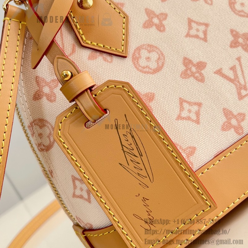 Louis Vuitton Alma BB Handbag with Damier Ebene Canvas and Toron Leather Handles