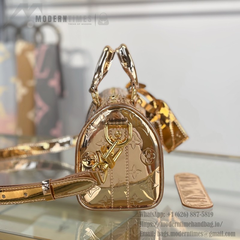 Louis Vuitton KEEPALL BANDOULIÈRE 25 M26903 Silver Gold Replica Handbag