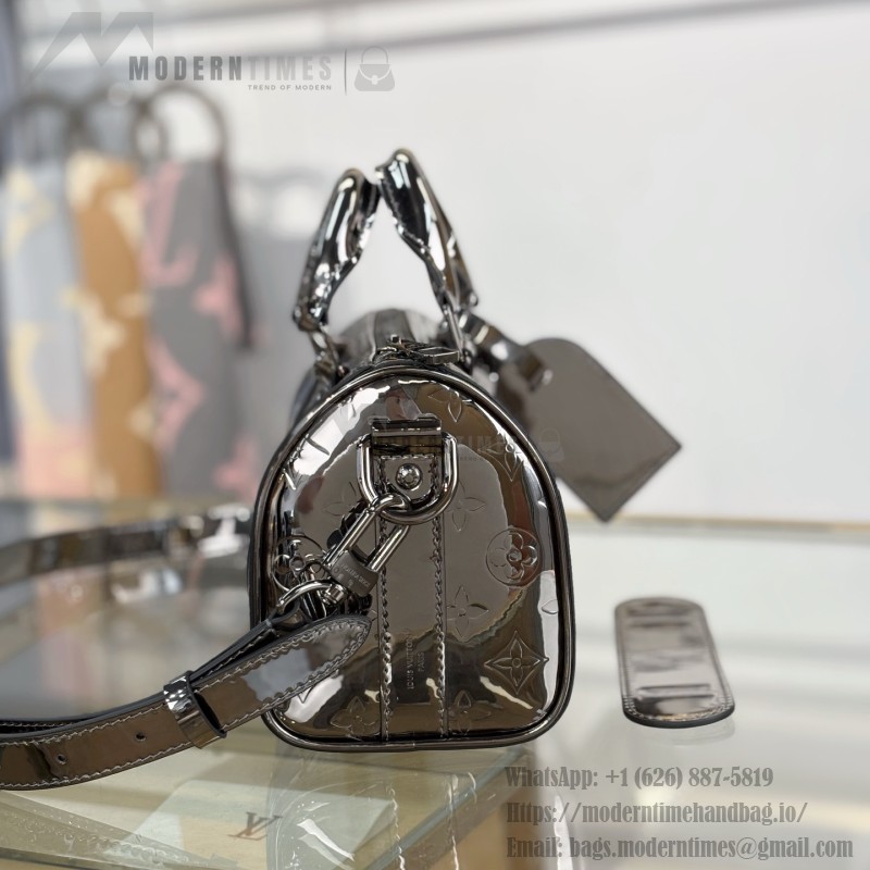 Louis Vuitton KEEPALL BANDOULIÈRE 25 M26903 Silver Gold Replica Handbag