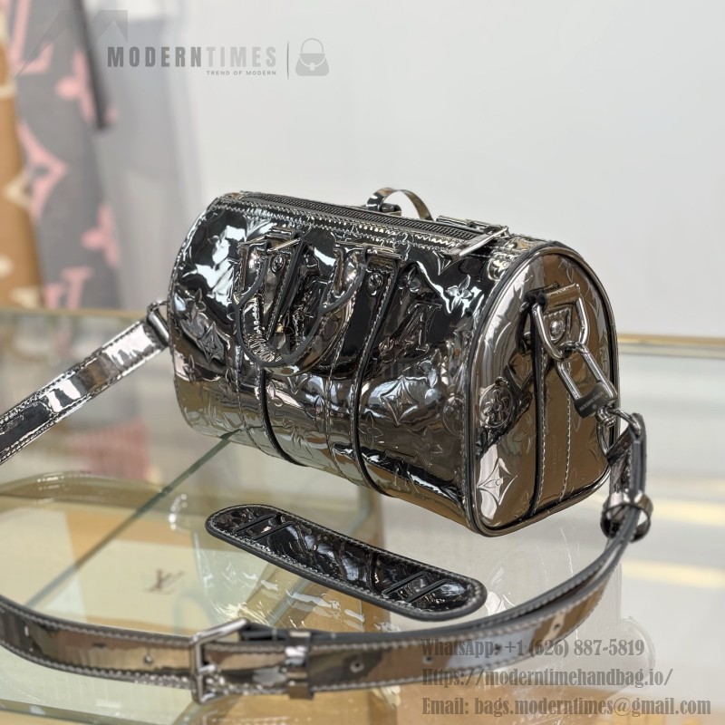 Louis Vuitton KEEPALL BANDOULIÈRE 25 M26903 Silver Gold Replica Handbag