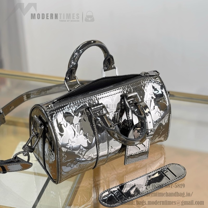Louis Vuitton KEEPALL BANDOULIÈRE 25 M26903 Silver Gold Replica Handbag