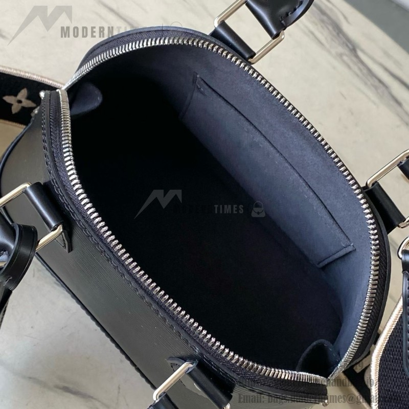Louis Vuitton Alma BB M14433 Epi Leather handbag with embroidered jacquard shoulder strap