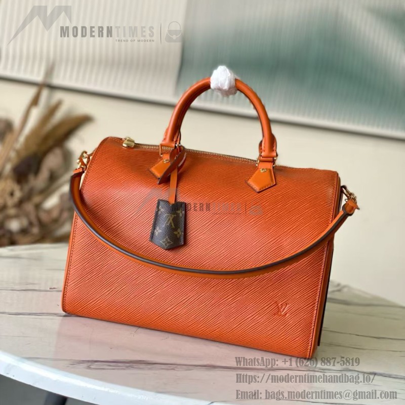 Louis Vuitton Speedy Bandoulière 30 M25915 Caramel / M25671 Black leather handbag