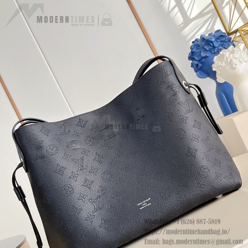 Louis Vuitton Mahina Boundless M13179 Light Coffee Black Leather Replica Tote