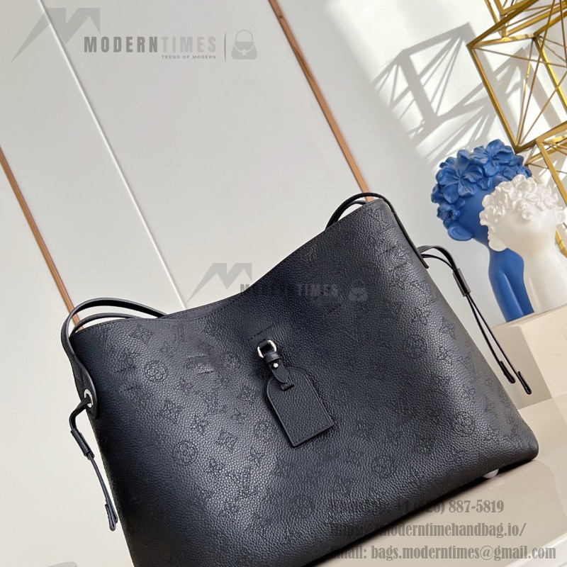 Louis Vuitton Mahina Boundless M13179 Light Coffee Black Leather Replica Tote