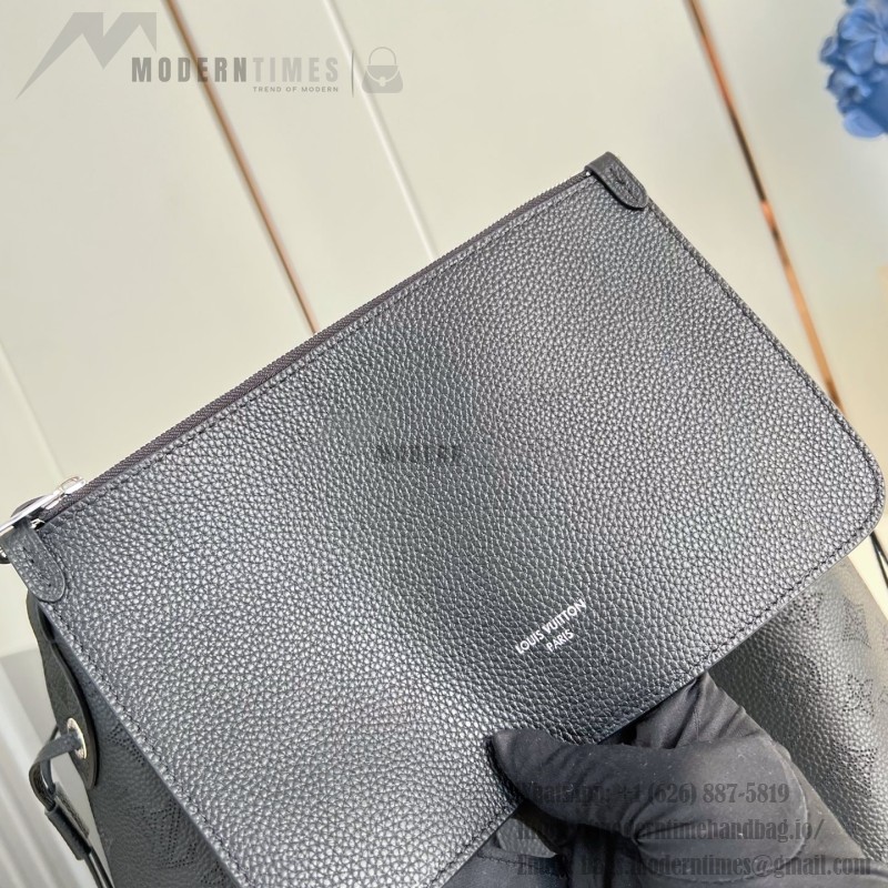 Louis Vuitton Mahina Boundless M13179 Light Coffee Black Leather Replica Tote