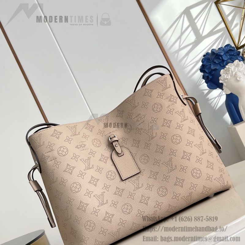 Louis Vuitton Mahina Boundless M13179 Light Coffee Black Leather Replica Tote