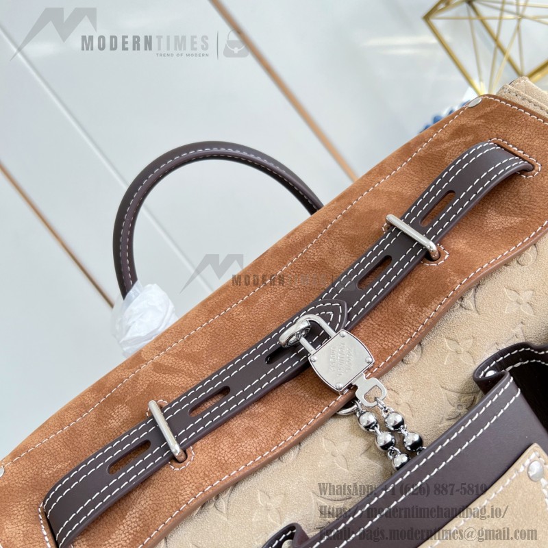 Louis Vuitton Steamer 40 M26019 Workwear Collection Suede Leather Replica Handbag