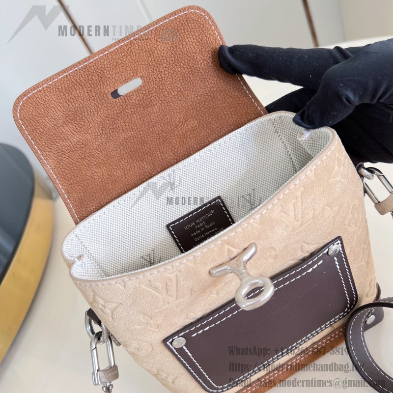 Louis Vuitton Nano Steamer Workwear suede leather bag M26128