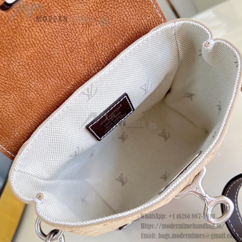 Louis Vuitton Nano Steamer Workwear suede leather bag M26128