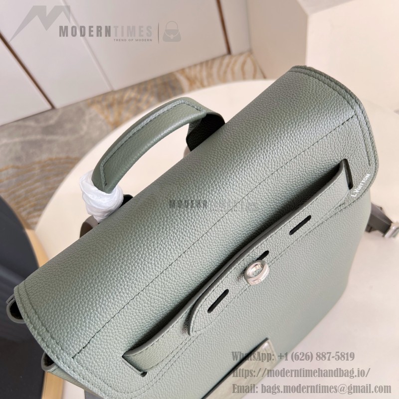 Louis Vuitton Steamer Backpack M26852 Green LV Touch Leather
