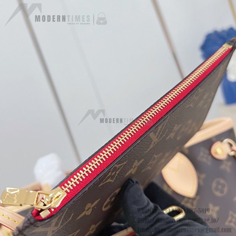 Louis Vuitton M41001 Neverfull Small Tote in Monogram Canvas with Steel Hardware