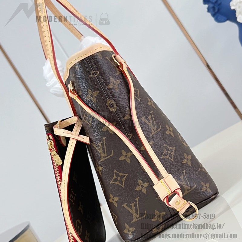 Louis Vuitton M41001 Neverfull Small Tote in Monogram Canvas with Steel Hardware