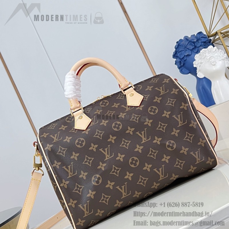 Louis Vuitton M46980 Speedy Bandoulière 30 in Monogram canvas with steel hardware