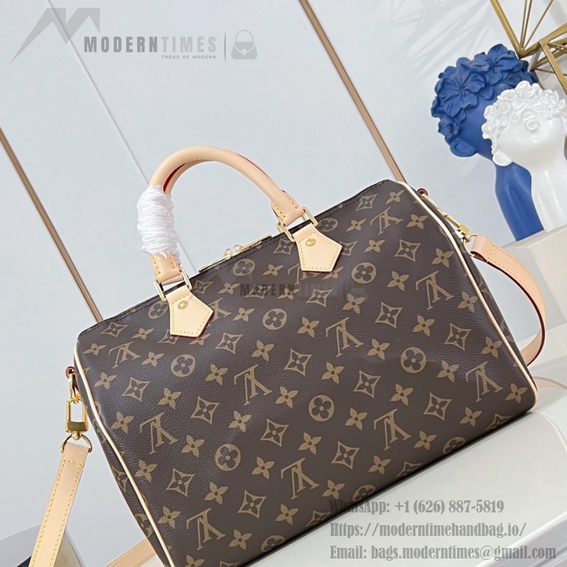 Louis Vuitton M46980 Speedy Bandoulière 30 in Monogram canvas with steel hardware