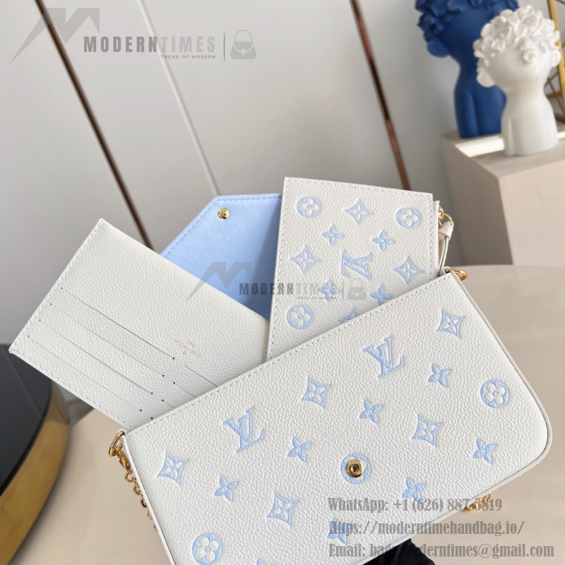 Louis Vuitton M28127 Pochette Félicie Sweet Escape Monogram Empreinte leather chain bag