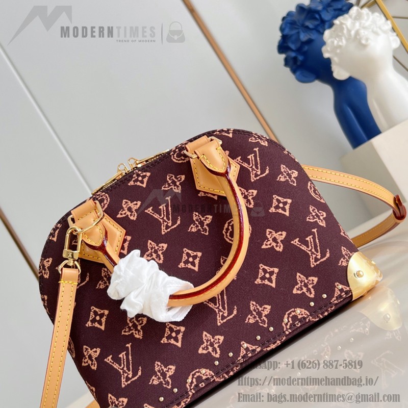 Louis Vuitton M28105 Alma Trunk BB Monogram Origine leather chain handbag